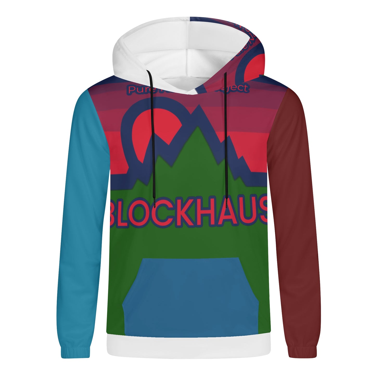 Pure Nature Project BLOCKHAUS Men's Lightweight All Over Printing Hoodie Sweatshirt