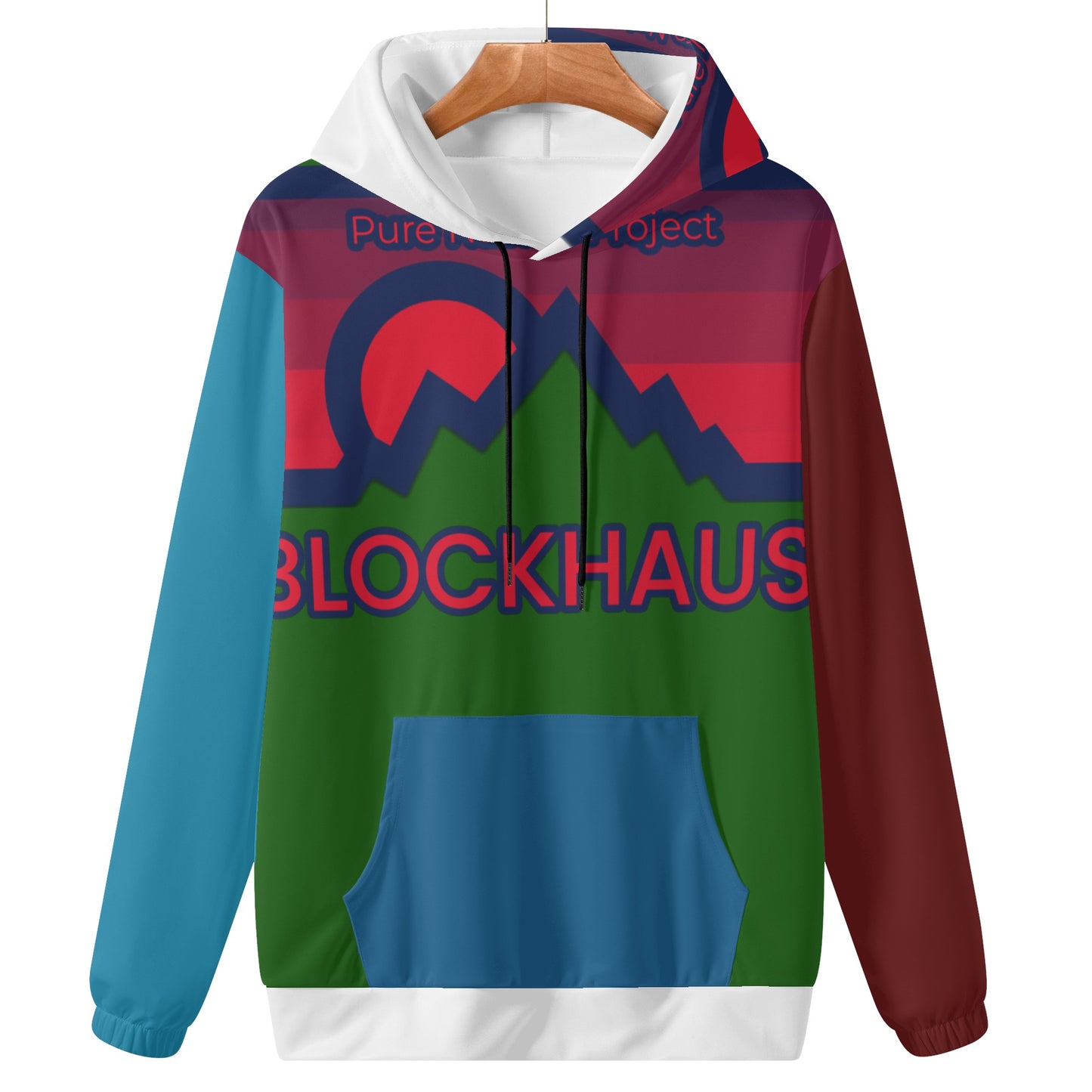 Pure Nature Project BLOCKHAUS Men's Lightweight All Over Printing Hoodie Sweatshirt