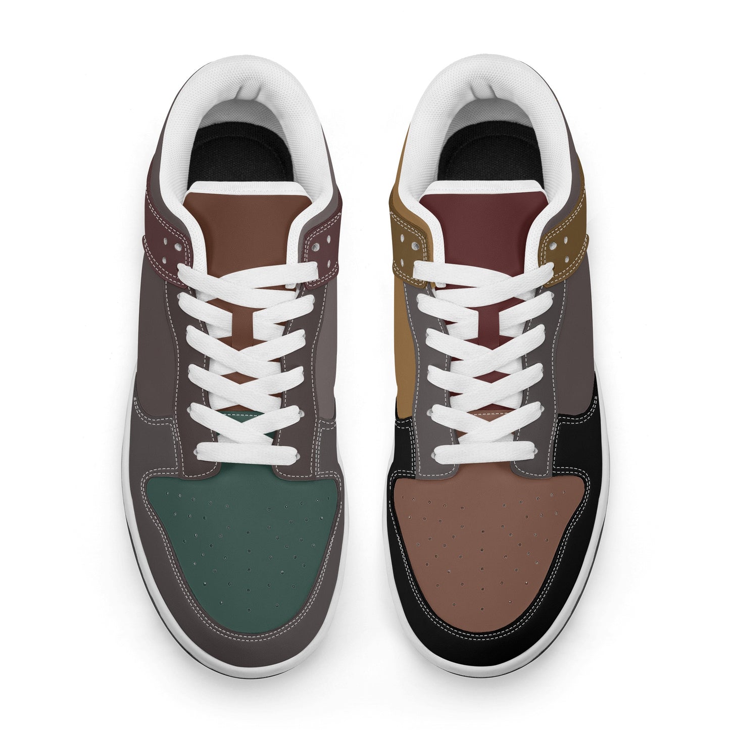 Pure Nature Project autumn leaves Mens Dunk Stylish Low Top Leather Sneakers