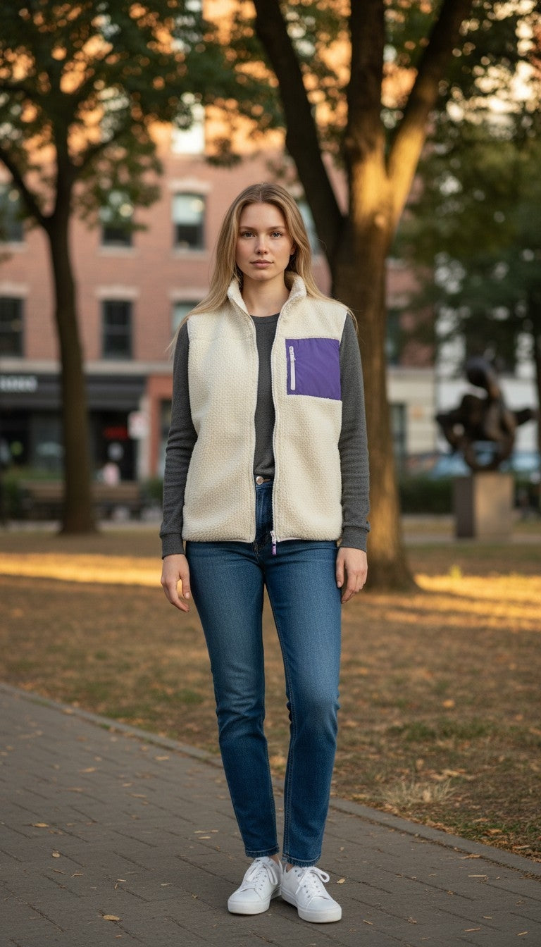 COND'RIX smanicato poliestere SHERPA pelo lungo unisex
