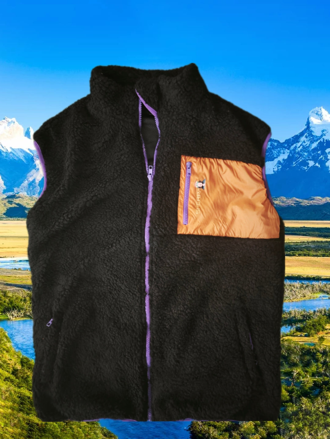 SHERPA smanicato poliestere fleece