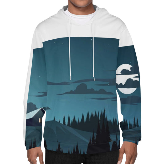 Pure Nature Project Casa nel Bosco Men's Lightweight All Over Printing Hoodie Sweatshirt