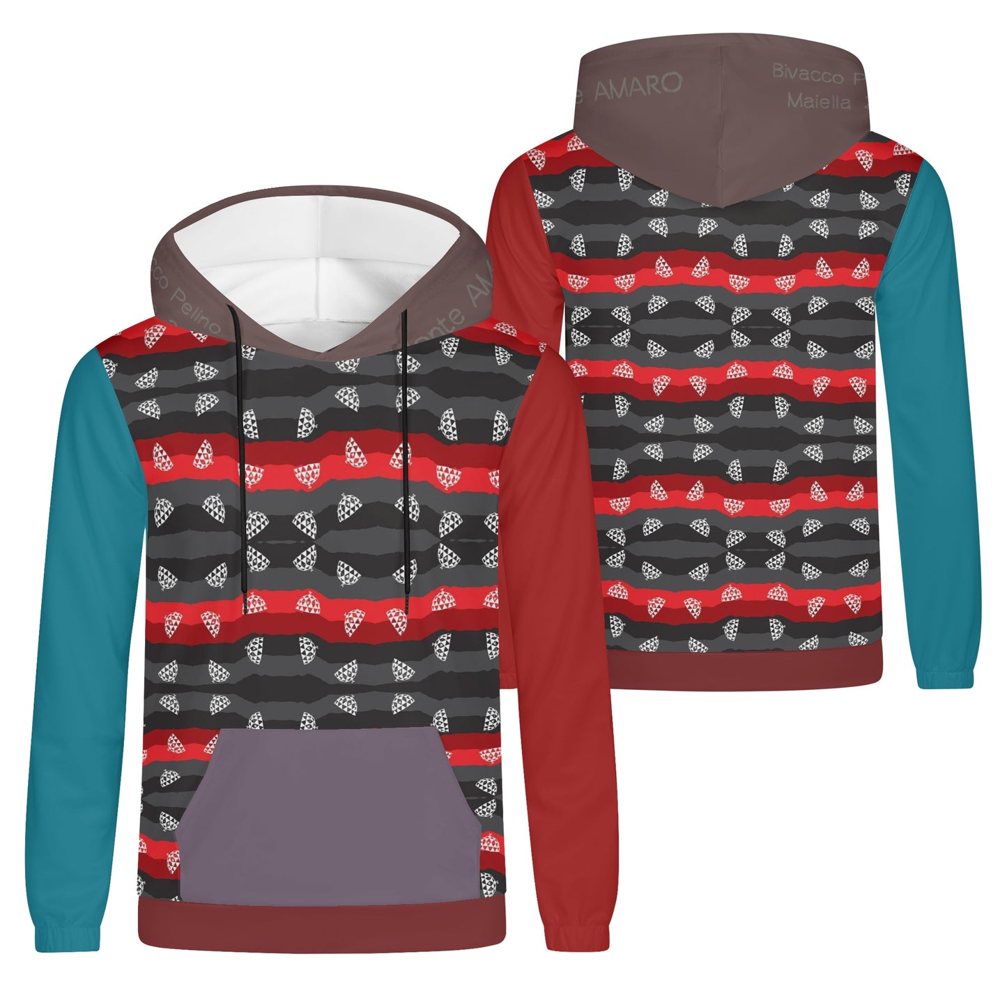 Pure Nature Project Bivacco Pelino Monte Amaro Mens Lightweight All Over Printing Hoodie Sweatshirt
