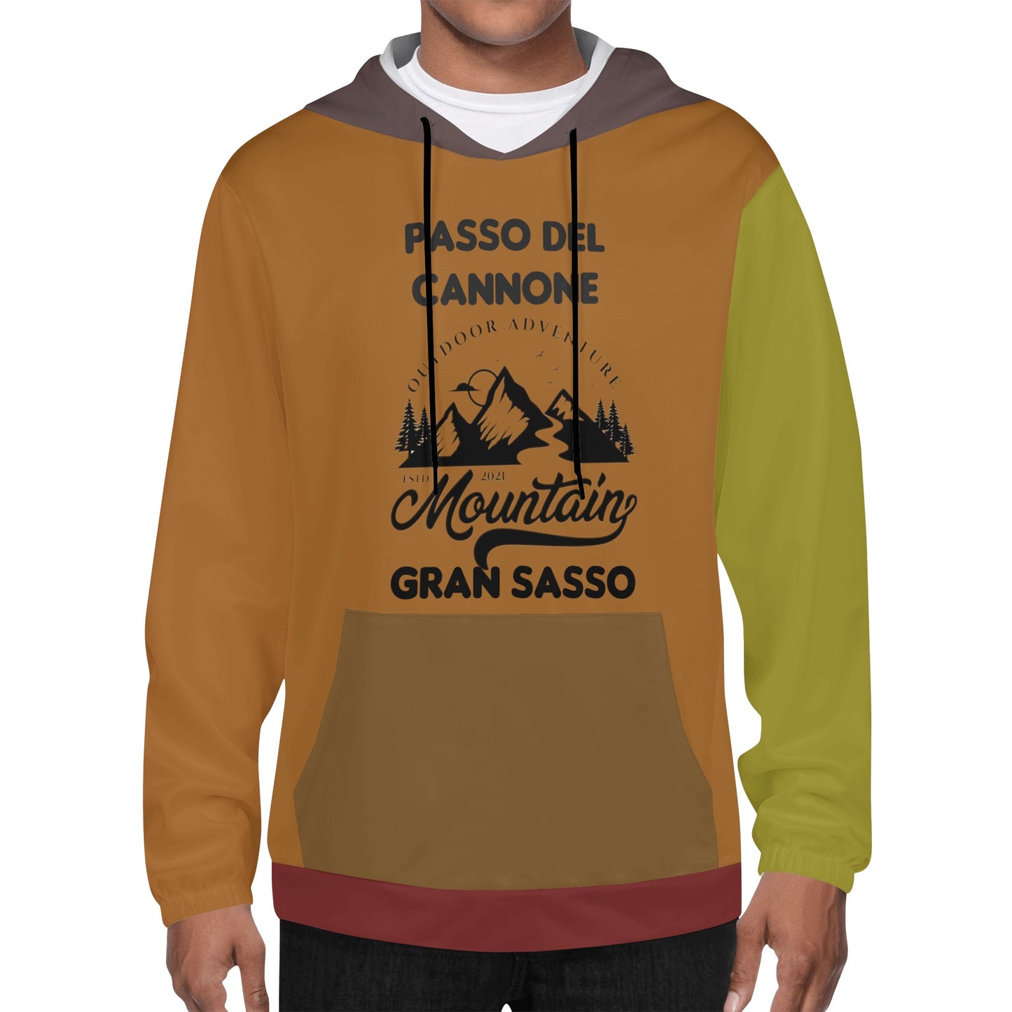 Pure Nature Project Passo del Cannone Mens Lightweight All Over Printing Hoodie Sweatshirt