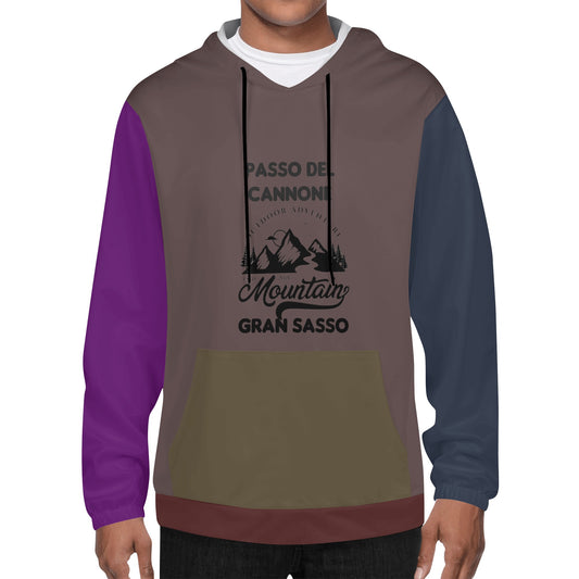 Pure Nature Project Passo del Cannone Mens Lightweight All Over Printing Hoodie Sweatshirt