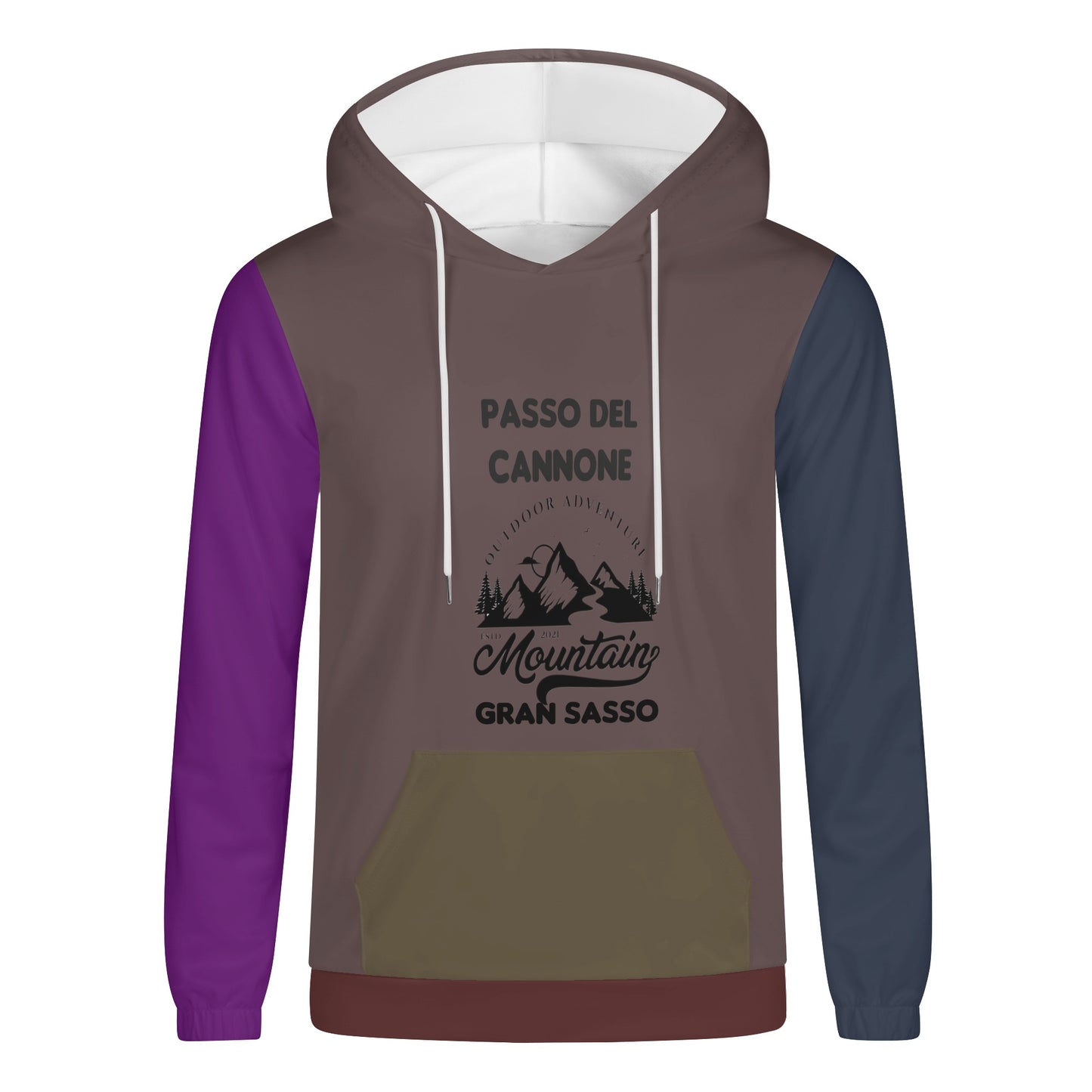 Pure Nature Project Passo del Cannone Mens Lightweight All Over Printing Hoodie Sweatshirt