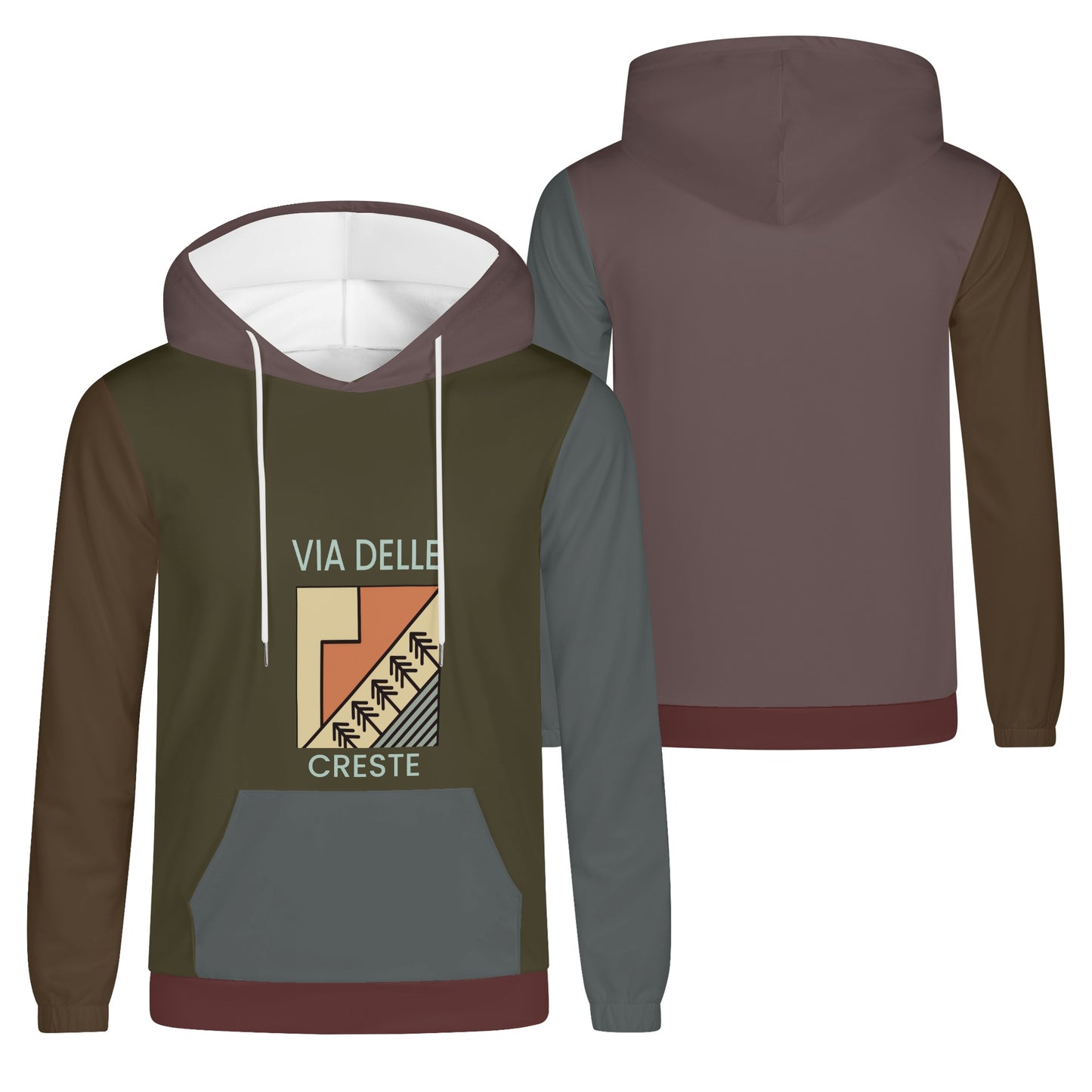 Pure Nature Project Via delle Creste Mens Lightweight All Over Printing Hoodie Sweatshirt