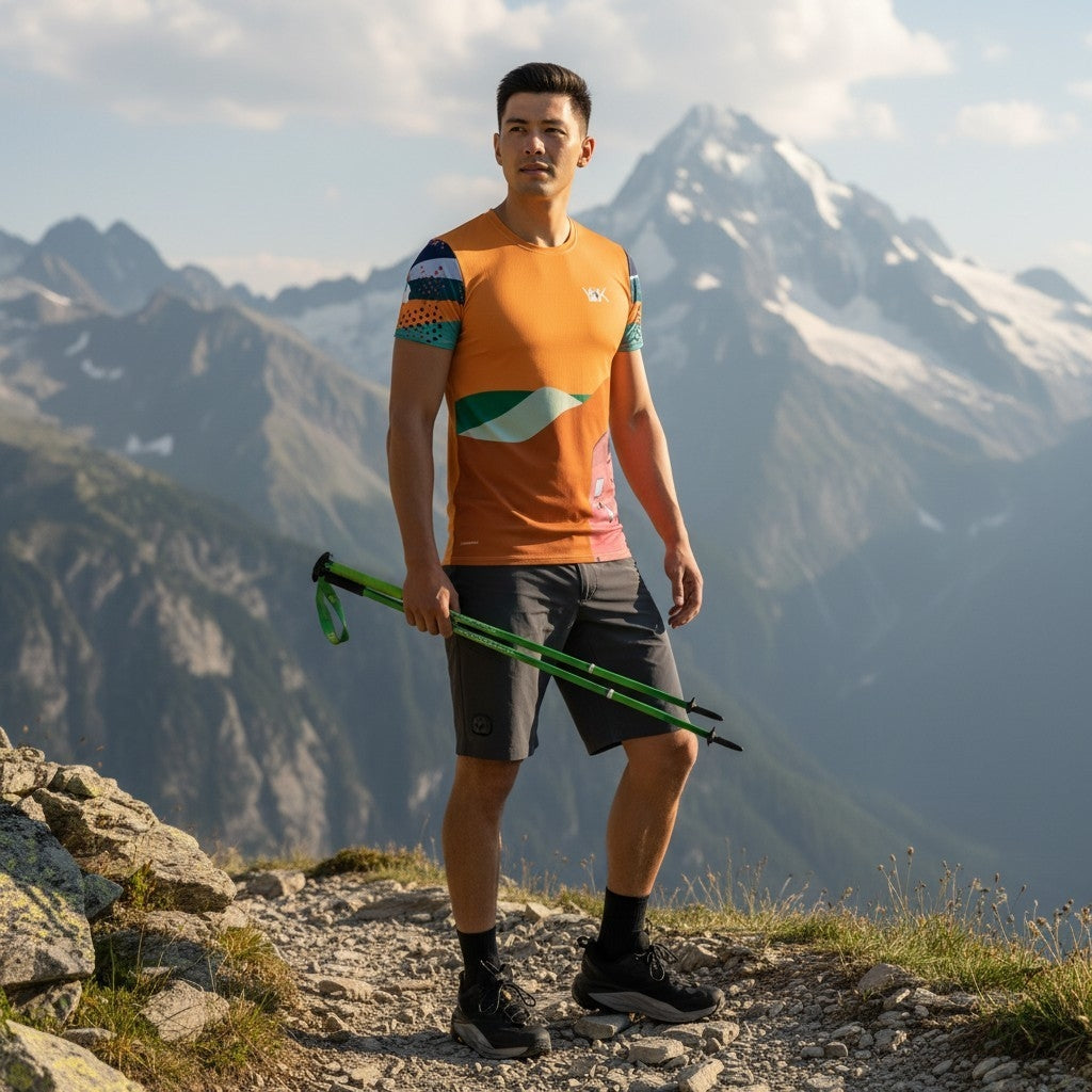 YAK Bafile Orange T-shirt light uomo