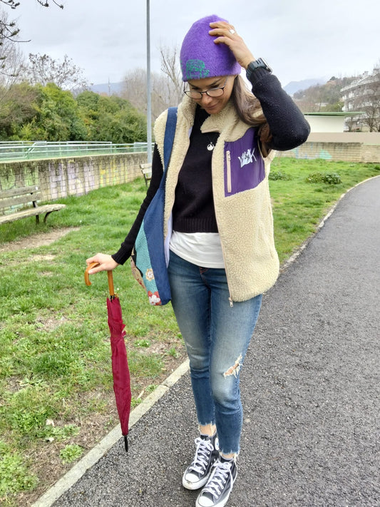 YAK smanicato unisex poliestere SHERPA pelo lungo